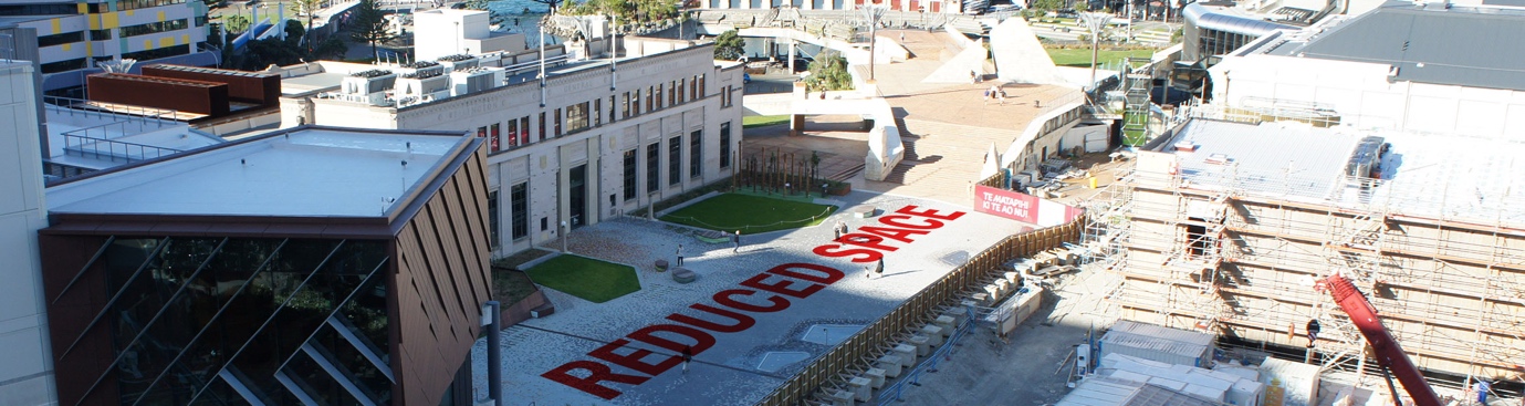Aerial view of Civic Square showing the importance of open public gathering space
